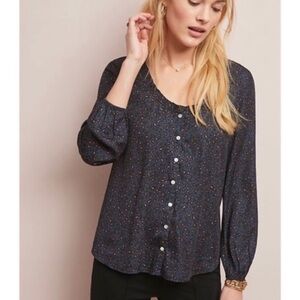 Anthropologie Leopard Top Size M